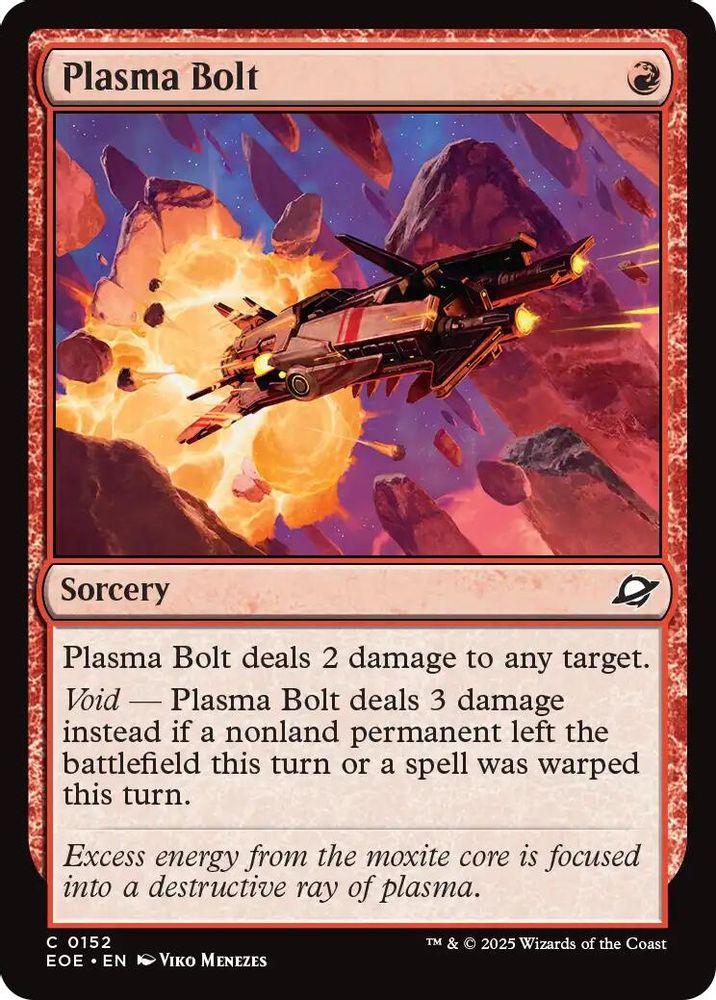 2025 Magic: The Gathering: Edge of Eternities (EOE) - Plasma Bolt (#152, Common)