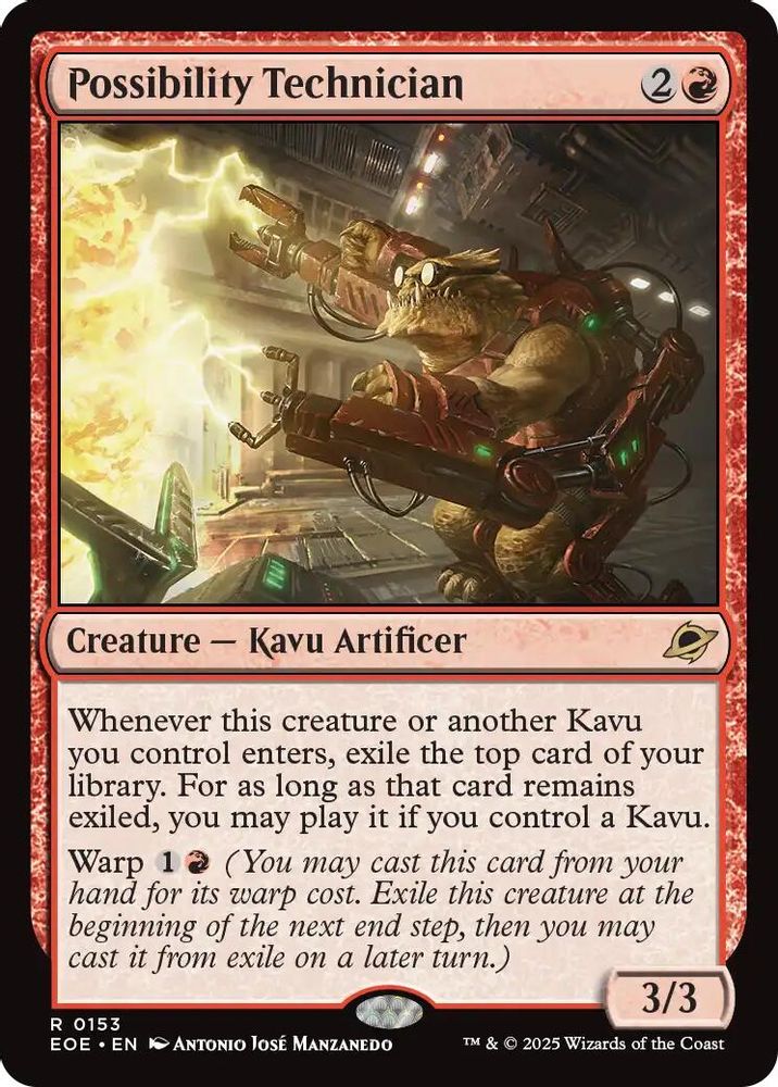 2025 Magic: The Gathering: Edge of Eternities (EOE) - Possibility Technician (#153, Rare) (, Near Mint)
