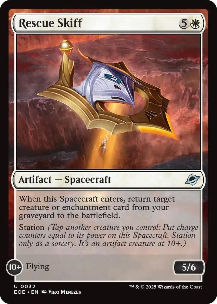 2025 Magic: The Gathering: Edge of Eternities (EOE) - Rescue Skiff (#32, Uncommon)