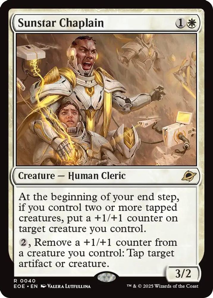 2025 Magic: The Gathering: Edge of Eternities (EOE) - Sunstar Chaplain (#40, Rare)