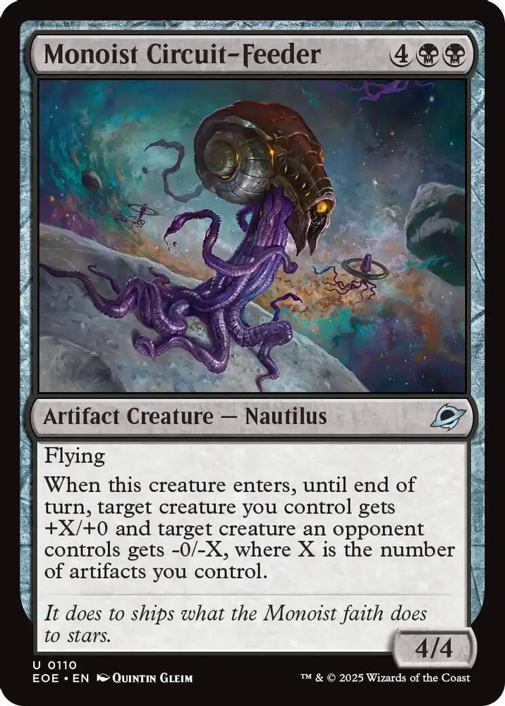 2025 Magic: The Gathering: Edge of Eternities (EOE) - Monoist Circuit Feeder (#110, Uncommon) (, Near Mint)