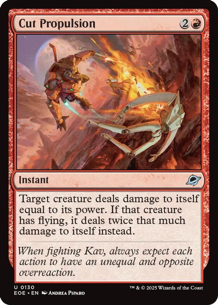 2025 Magic: The Gathering: Edge of Eternities (EOE) - Cut Propulsion (#130, Uncommon)