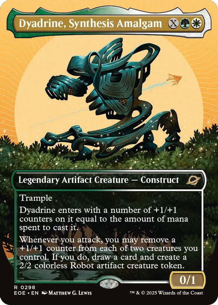 2025 Magic: The Gathering: Edge of Eternities (EOE) - Dyadrine Synthesis Amalgam Borderless (#298, Rare) (, Near Mint)