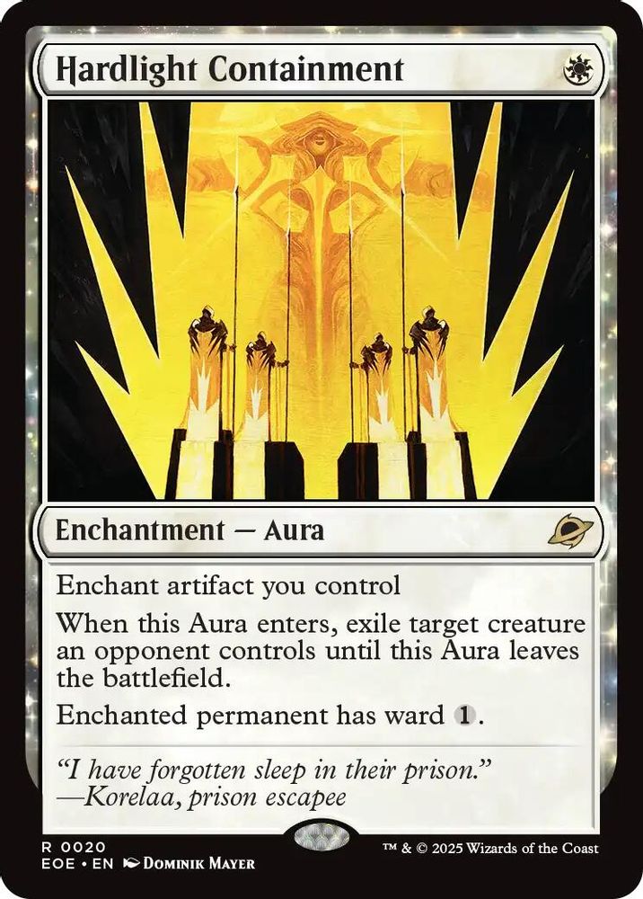 2025 Magic: The Gathering: Edge of Eternities (EOE) - Hardlight Containment (#20, Rare) (, Near Mint)