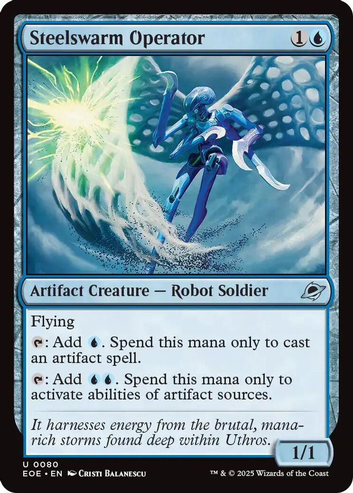 2025 Magic: The Gathering: Edge of Eternities (EOE) - Steelswarm Operator (#80, Uncommon) (, Near Mint)