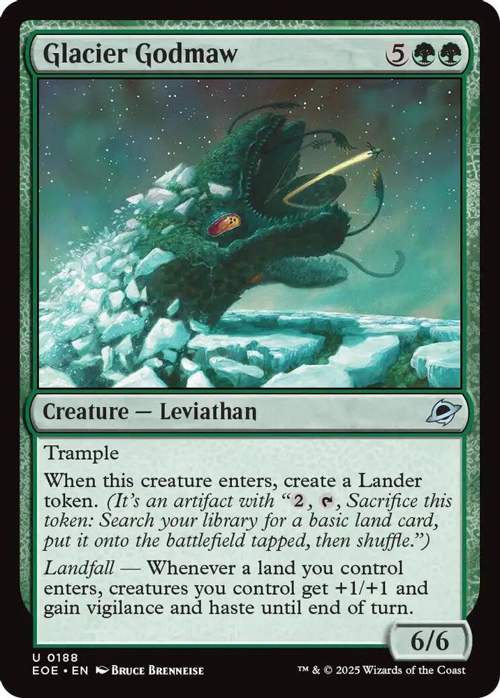 2025 Magic: The Gathering: Edge of Eternities (EOE) - Glacier Godmaw (#188, Uncommon) (, Near Mint)
