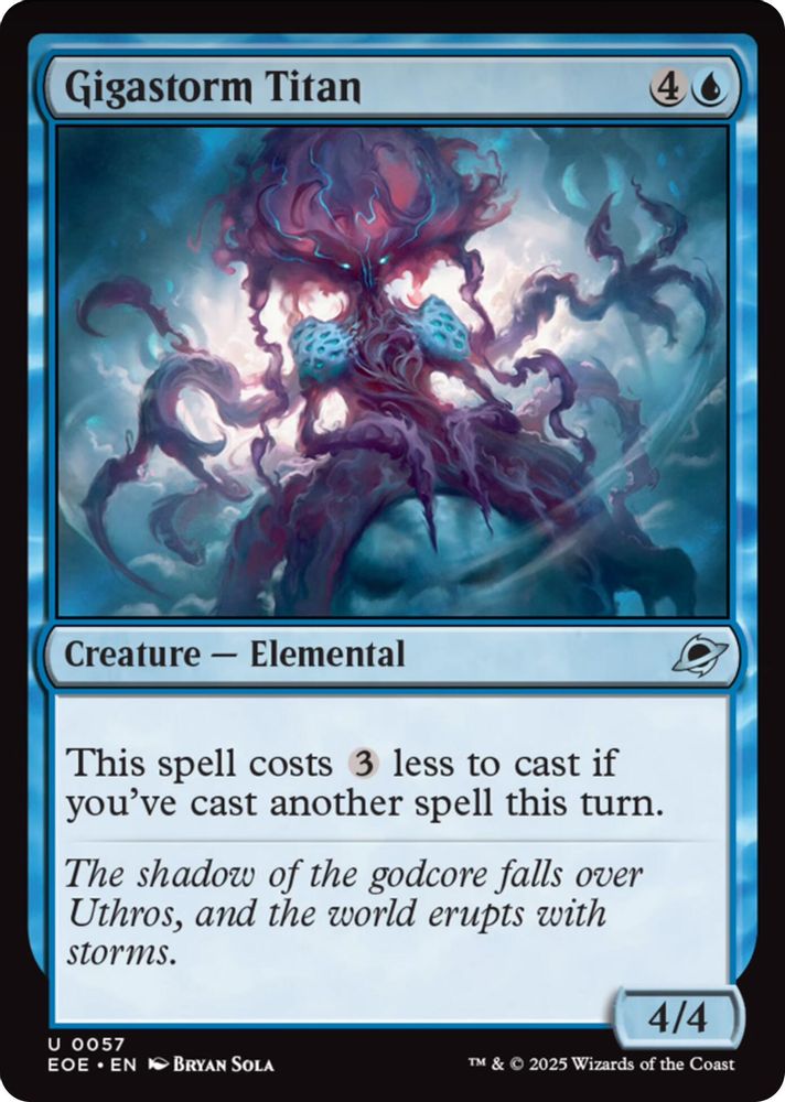 2025 Magic: The Gathering: Edge of Eternities (EOE) - Gigastorm Titan (#57, Uncommon) (, Near Mint)