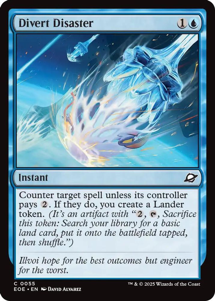 2025 Magic: The Gathering: Edge of Eternities (EOE) - Divert Disaster (#55, Common)