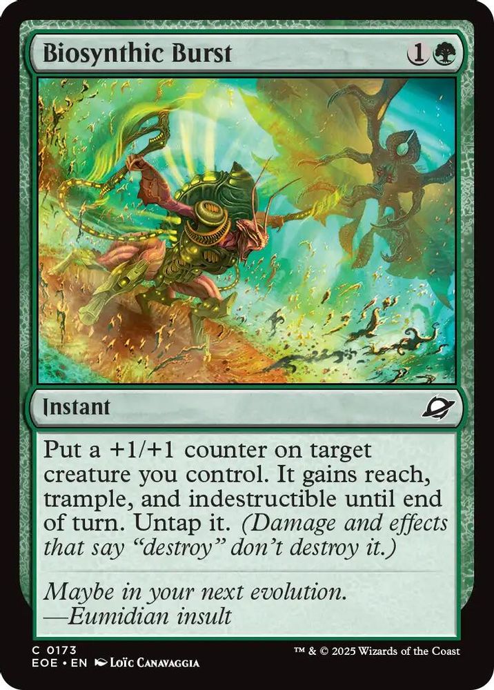 2025 Magic: The Gathering: Edge of Eternities (EOE) - Biosynthic Burst (#173, Common) (, Near Mint)
