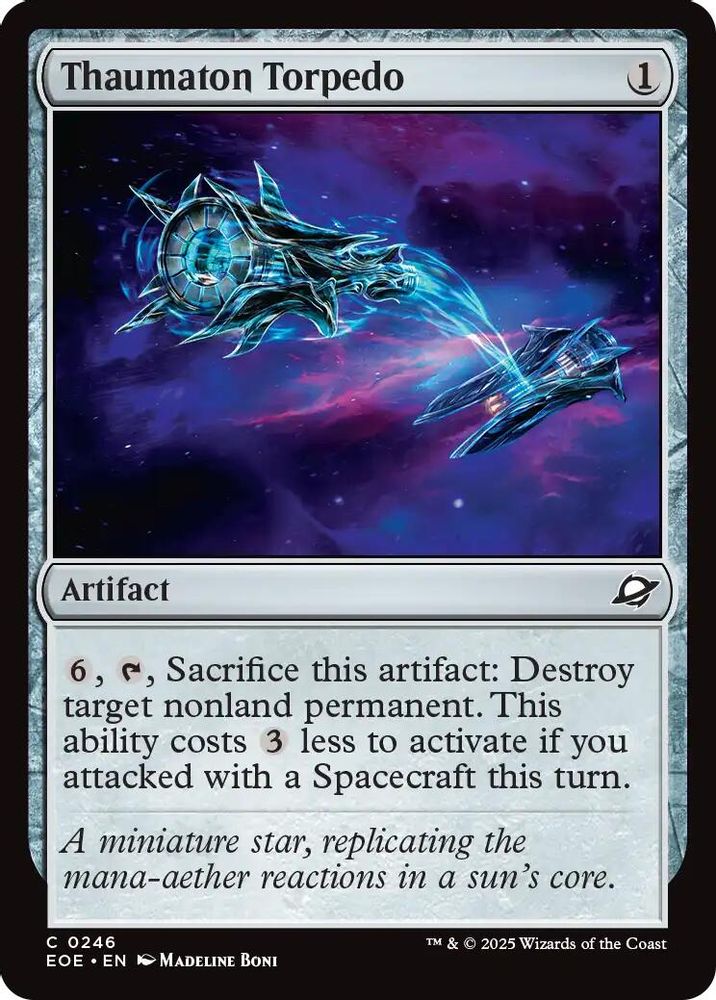 2025 Magic: The Gathering: Edge of Eternities (EOE) - Thaumaton Torpedo (#246, Common)
