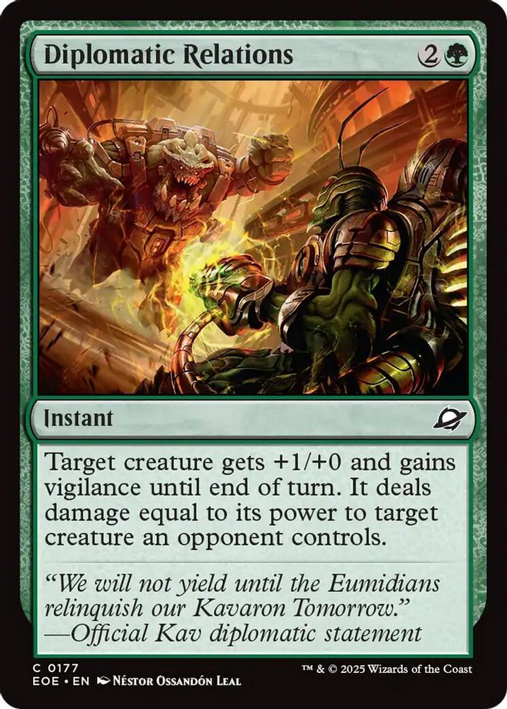 2025 Magic: The Gathering: Edge of Eternities (EOE) - Diplomatic Relations (#177, Common) (, Near Mint)