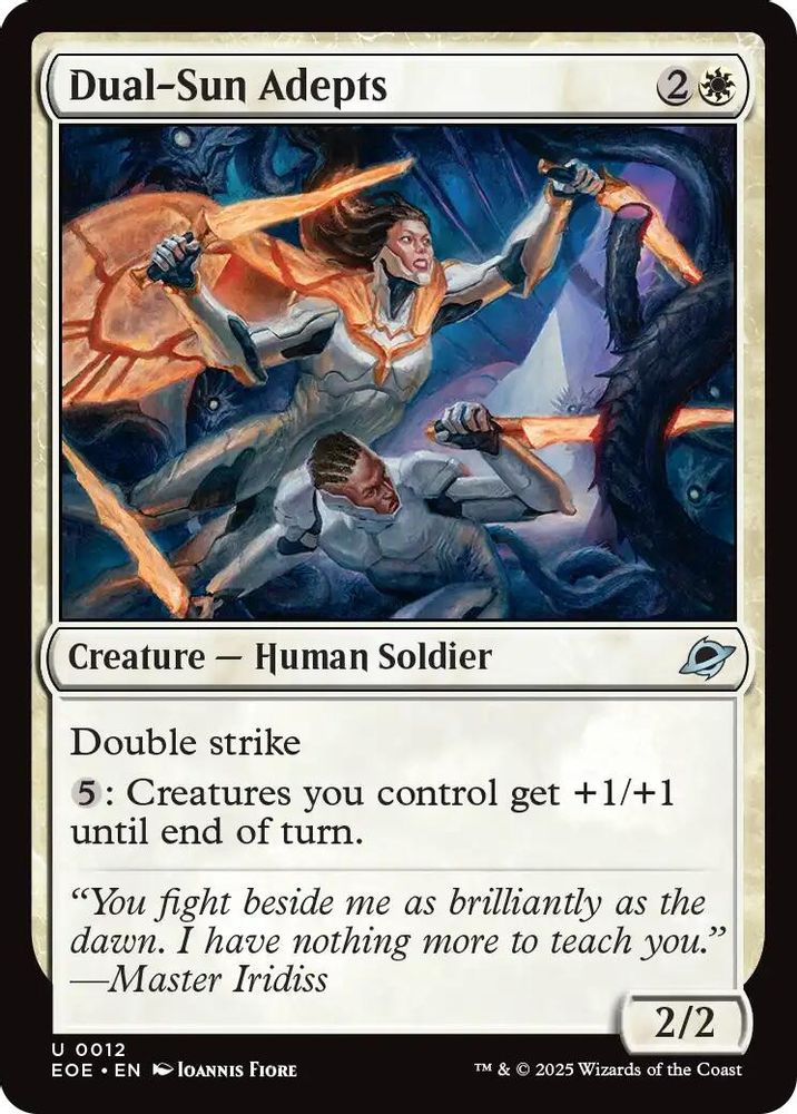 2025 Magic: The Gathering: Edge of Eternities (EOE) - Dual Sun Adepts (#12, Uncommon) (, Near Mint)
