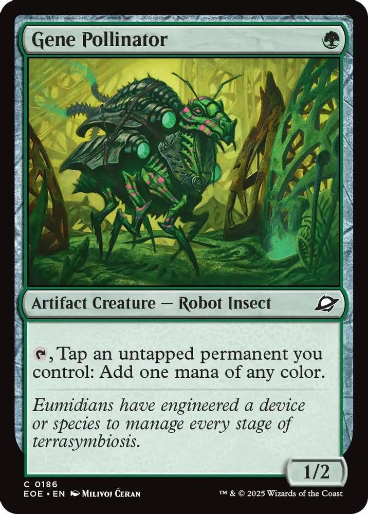 2025 Magic: The Gathering: Edge of Eternities (EOE) - Gene Pollinator (#186, Common) (, Near Mint)