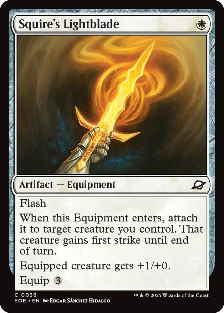 2025 Magic: The Gathering: Edge of Eternities (EOE) - Squires Lightblade (#36, Common) (, Near Mint)