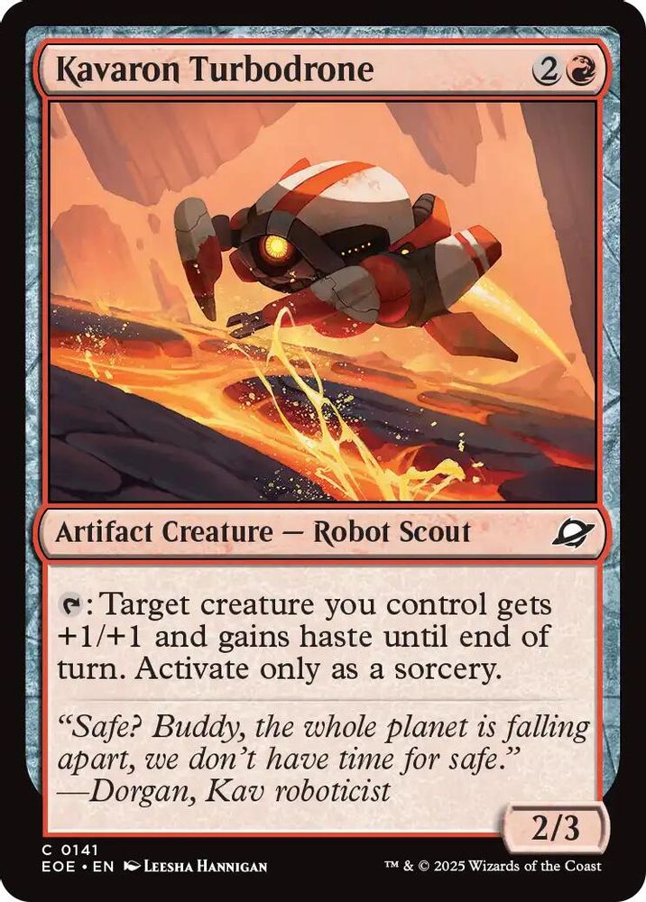 2025 Magic: The Gathering: Edge of Eternities (EOE) - Kavaron Turbodrone (#141, Common)