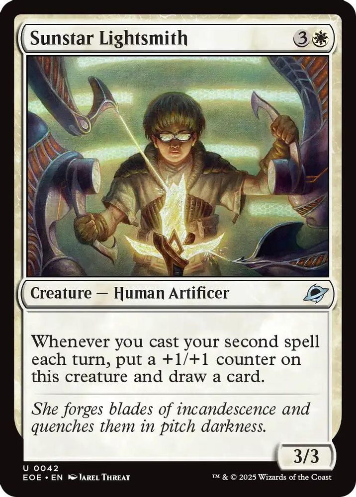 2025 Magic: The Gathering: Edge of Eternities (EOE) - Sunstar Lightsmith (#42, Uncommon) (, Near Mint)
