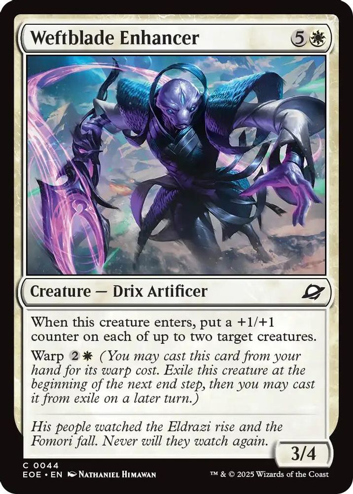 2025 Magic: The Gathering: Edge of Eternities (EOE) - Weftblade Enhancer (#44, Common)