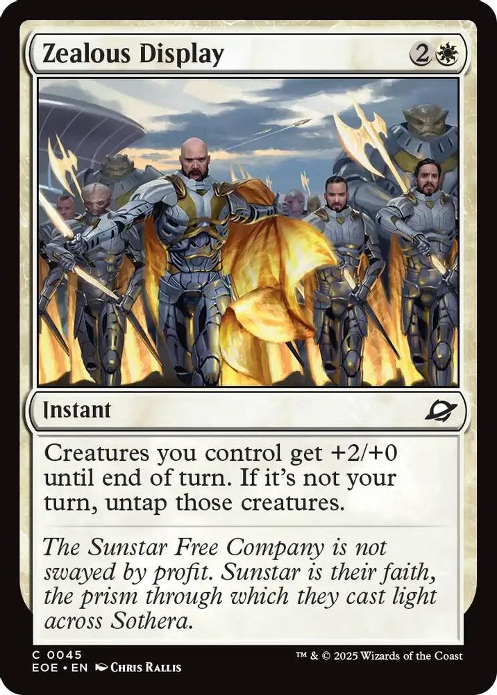 2025 Magic: The Gathering: Edge of Eternities (EOE) - Zealous Display (#45, Common) (, Near Mint)