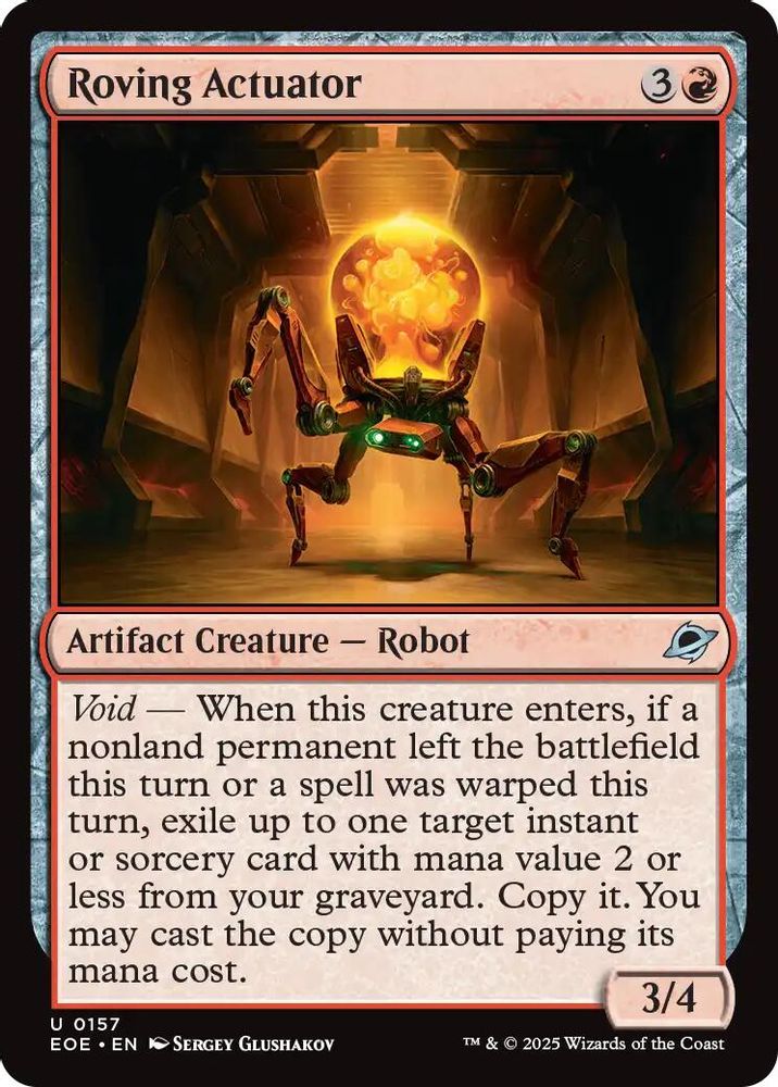 2025 Magic: The Gathering: Edge of Eternities (EOE) - Roving Actuator (#157, Uncommon)