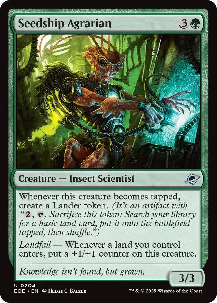 2025 Magic: The Gathering: Edge of Eternities (EOE) - Seedship Agrarian (#204, Uncommon)