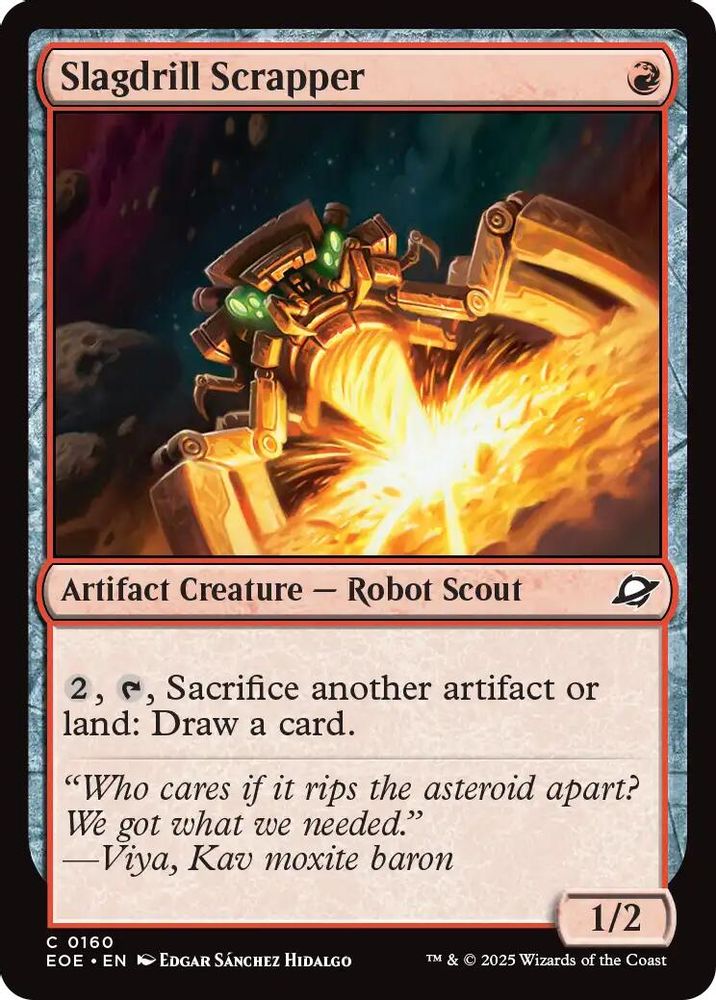 2025 Magic: The Gathering: Edge of Eternities (EOE) - Slagdrill Scrapper (#160, Common)