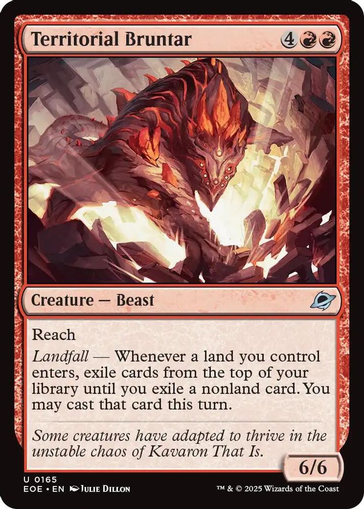 2025 Magic: The Gathering: Edge of Eternities (EOE) - Territorial Bruntar (#165, Uncommon) (, Near Mint)