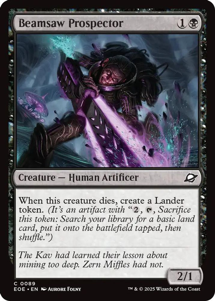 2025 Magic: The Gathering: Edge of Eternities (EOE) - Beamsaw Prospector (#89, Common)