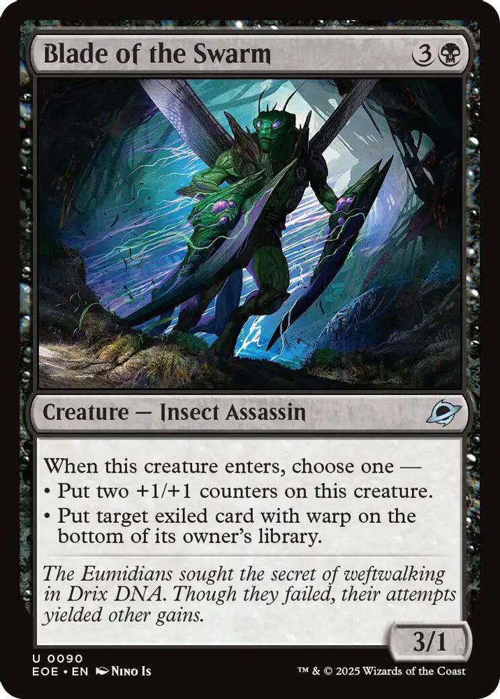 2025 Magic: The Gathering: Edge of Eternities (EOE) - Blade of the Swarm (#90, Uncommon) (, Near Mint)
