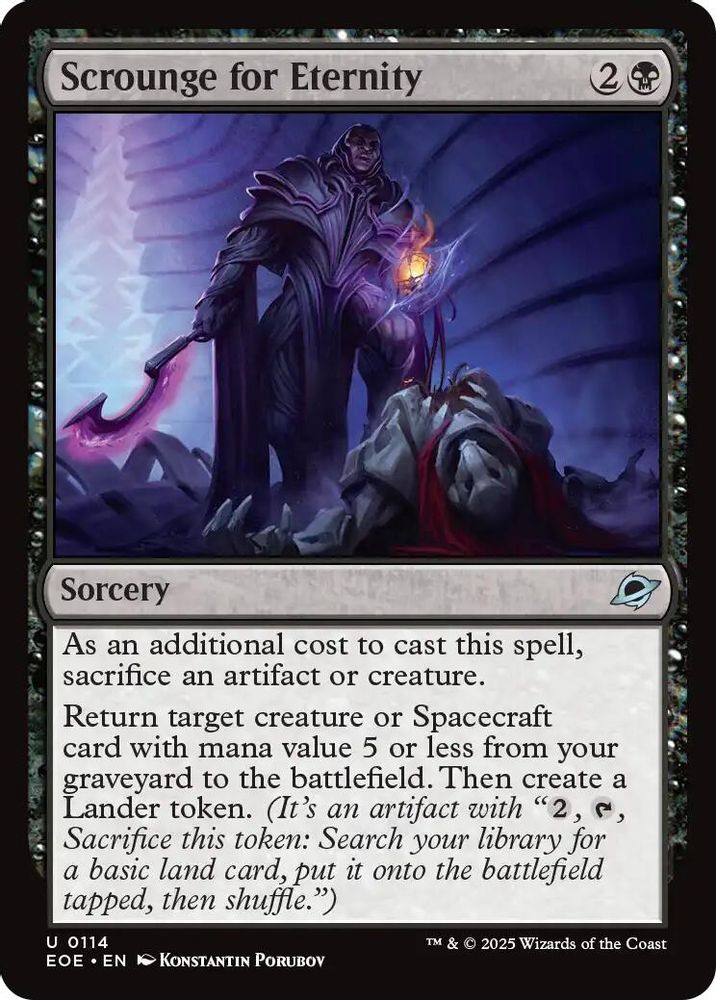 2025 Magic: The Gathering: Edge of Eternities (EOE) - Scrounge for Eternity (#114, Uncommon)