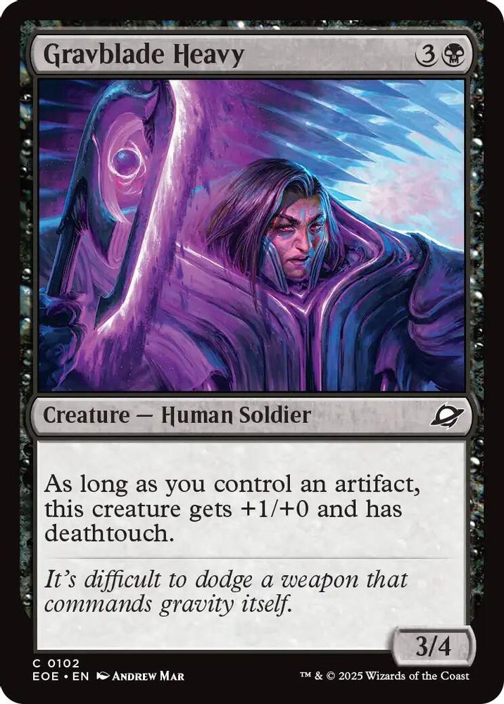 2025 Magic: The Gathering: Edge of Eternities (EOE) - Gravblade Heavy (#102, Common)