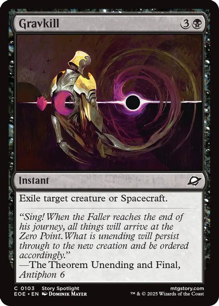 2025 Magic: The Gathering: Edge of Eternities (EOE) - Gravkill (#103, Common)