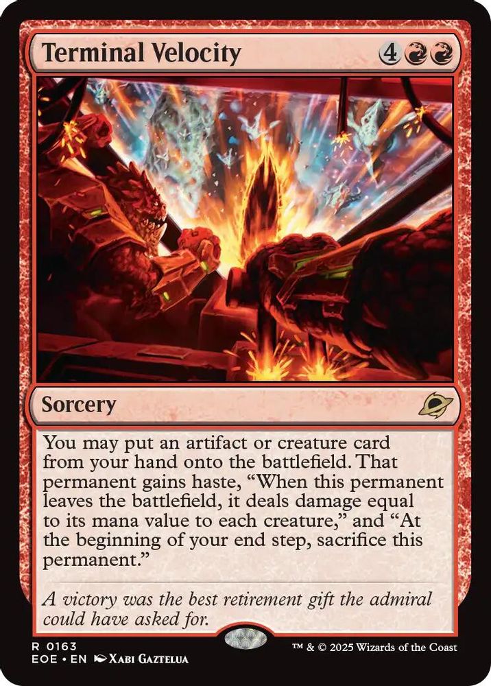 2025 Magic: The Gathering: Edge of Eternities (EOE) - Terminal Velocity (#163, Rare)