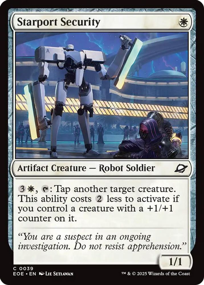 2025 Magic: The Gathering: Edge of Eternities (EOE) - Starport Security (#39, Common)