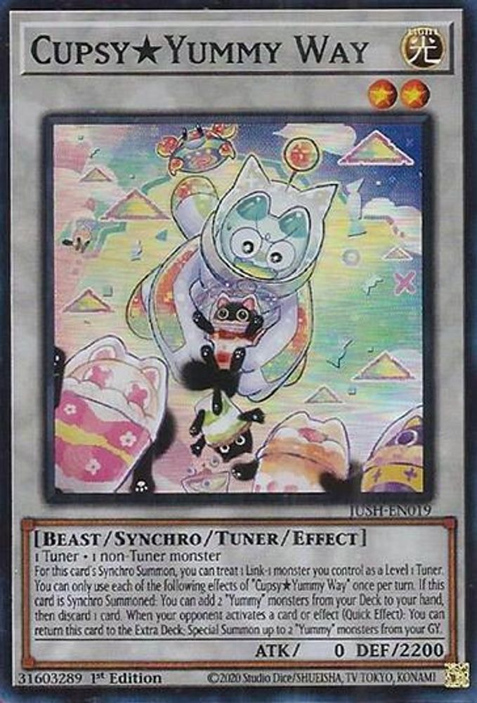 2025 YuGiOh: Justice Hunters (JUSH) - CupsyYummy Way Super Rare (#JUSH-EN019, Super Rare) (1st Edition, Near Mint)