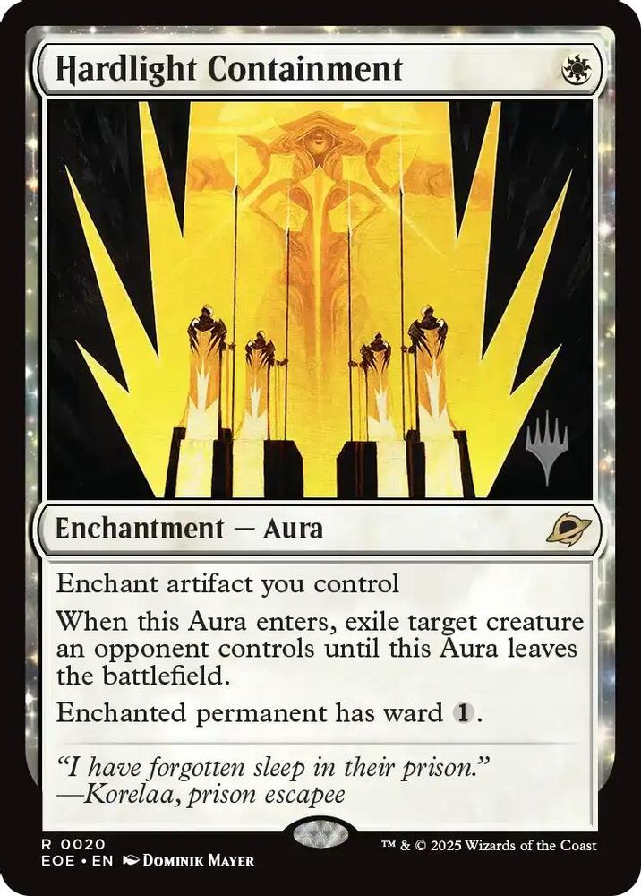 2025 Magic: The Gathering: Promo Pack: Edge of Eternities (PPEOE) - Hardlight Containment (#20p, Rare) (, Near Mint)