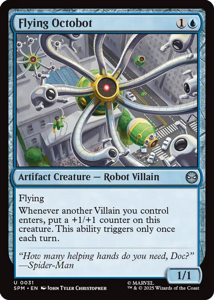 2025 Magic: The Gathering: Marvel's Spider-Man (SPM) - Flying Octobot (#31, Uncommon) (, Near Mint)