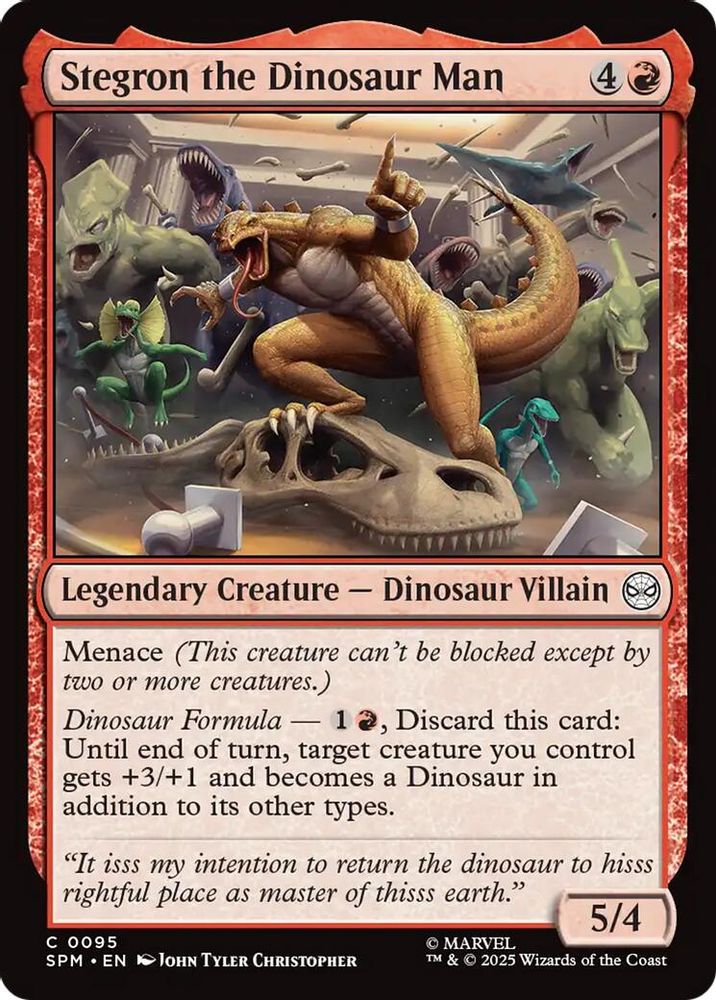 2025 Magic: The Gathering: Marvel's Spider-Man (SPM) - Stegron the Dinosaur Man (#95, Common) (, Near Mint)