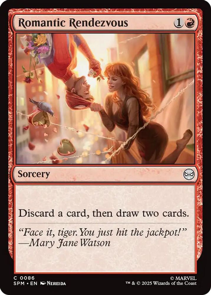 2025 Magic: The Gathering: Marvel's Spider-Man (SPM) - Romantic Rendezvous (#86, Common) (, Near Mint)
