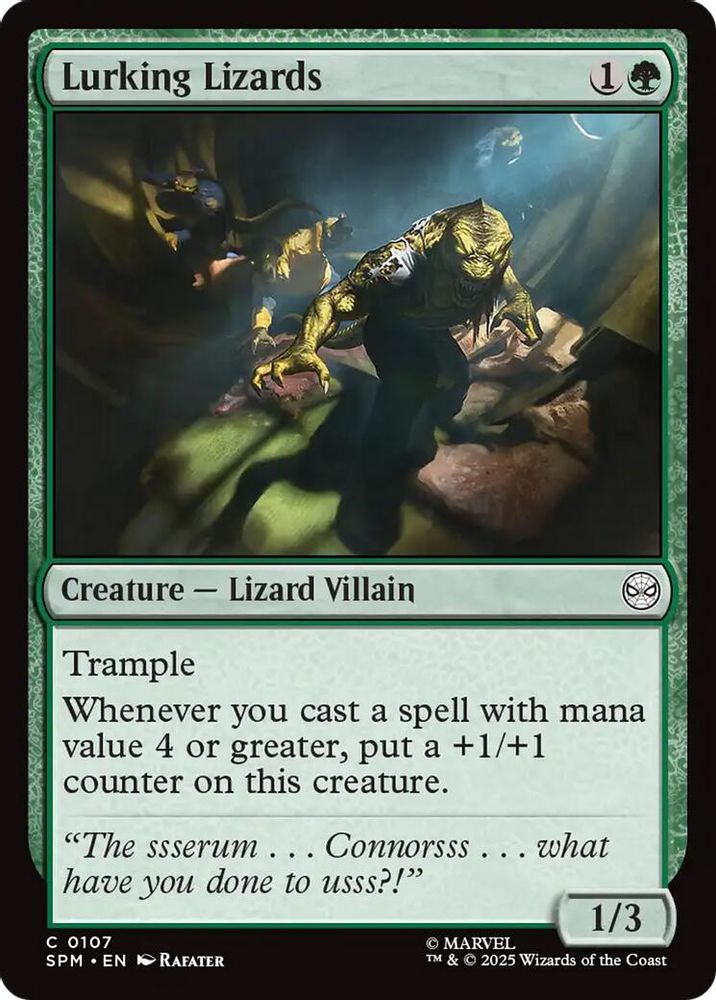 2025 Magic: The Gathering: Marvel's Spider-Man (SPM) - Lurking Lizards (#107, Common) (, Near Mint)