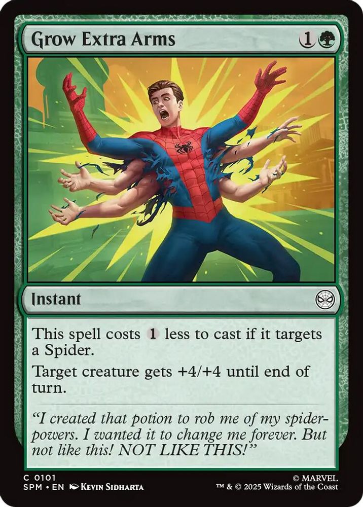 2025 Magic: The Gathering: Marvel's Spider-Man (SPM) - Grow Extra Arms (#101, Common)
