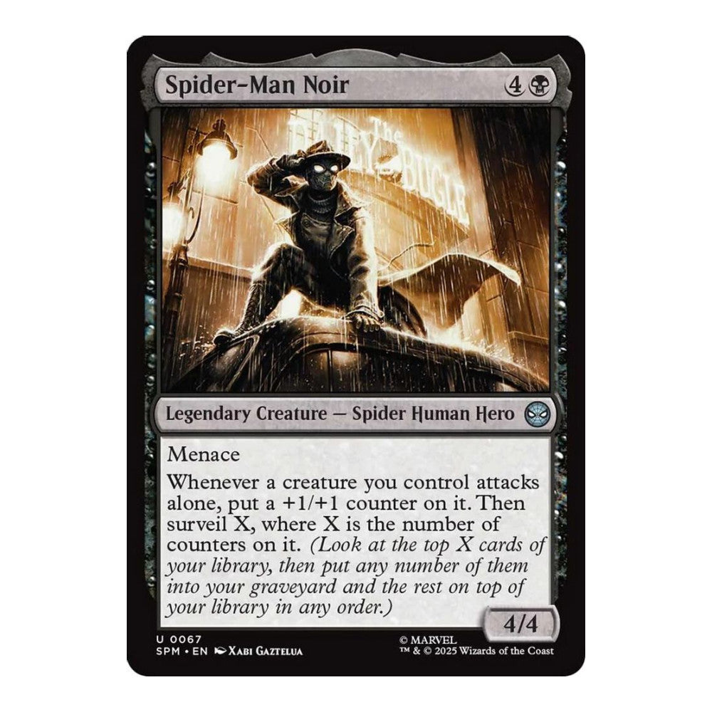 2025 Magic: The Gathering: Marvel's Spider-Man (SPM) - Spider-Man Noir (#67, Uncommon) (, Near Mint)
