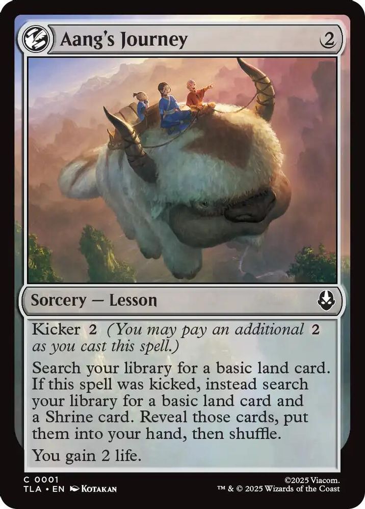 2025 Magic: The Gathering: Avatar: The Last Airbender (TLA) - Aangs Journey (#1, Common) (, Near Mint)