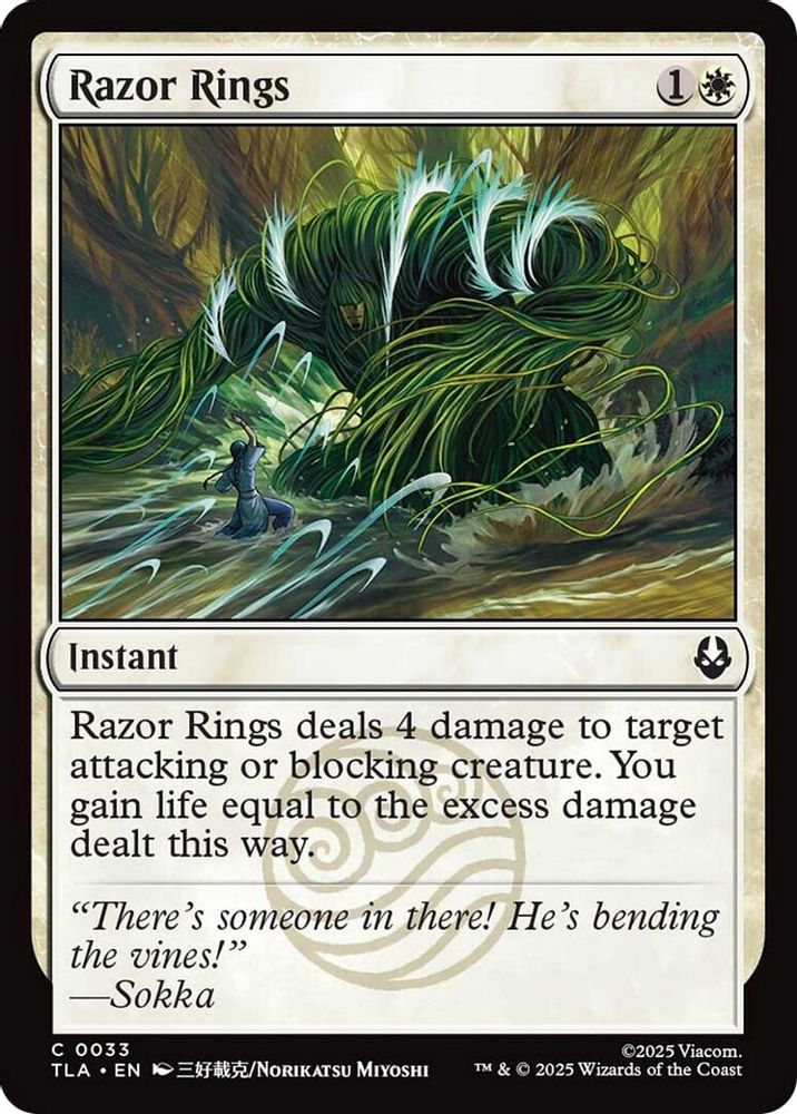 2025 Magic: The Gathering: Avatar: The Last Airbender (TLA) - Razor Rings (#33, Common)