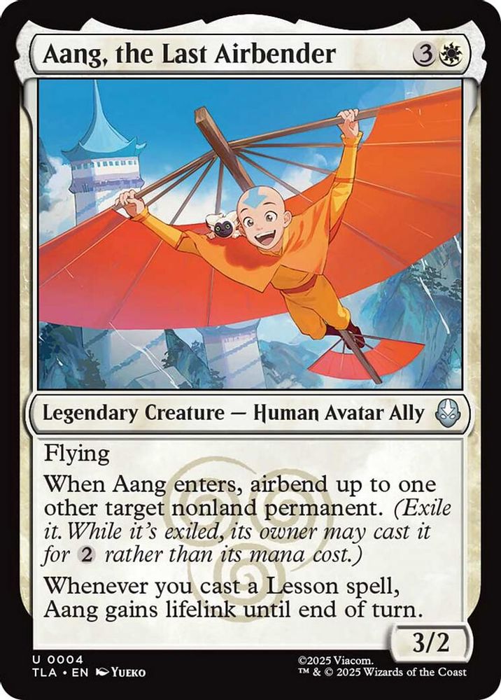 2025 Magic: The Gathering: Avatar: The Last Airbender (TLA) - Aang the Last Airbender (#4, Uncommon) (, Near Mint)