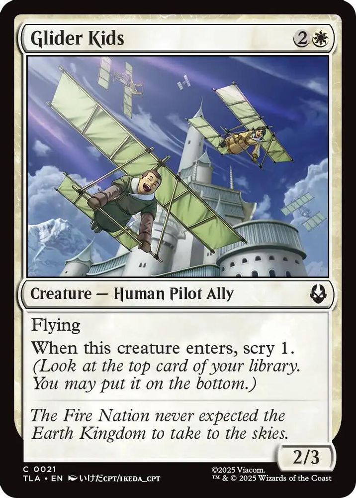 2025 Magic: The Gathering: Avatar: The Last Airbender (TLA) - Glider Kids (#21, Common) (, Near Mint)
