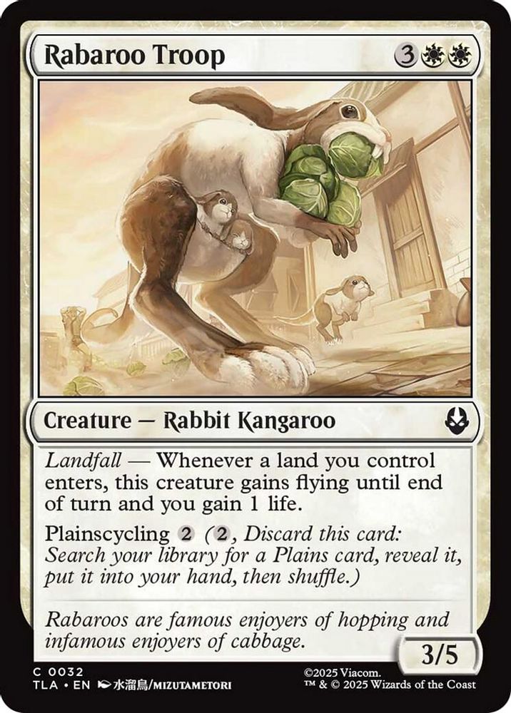2025 Magic: The Gathering: Avatar: The Last Airbender (TLA) - Rabaroo Troop (#32, Common) (, Near Mint)