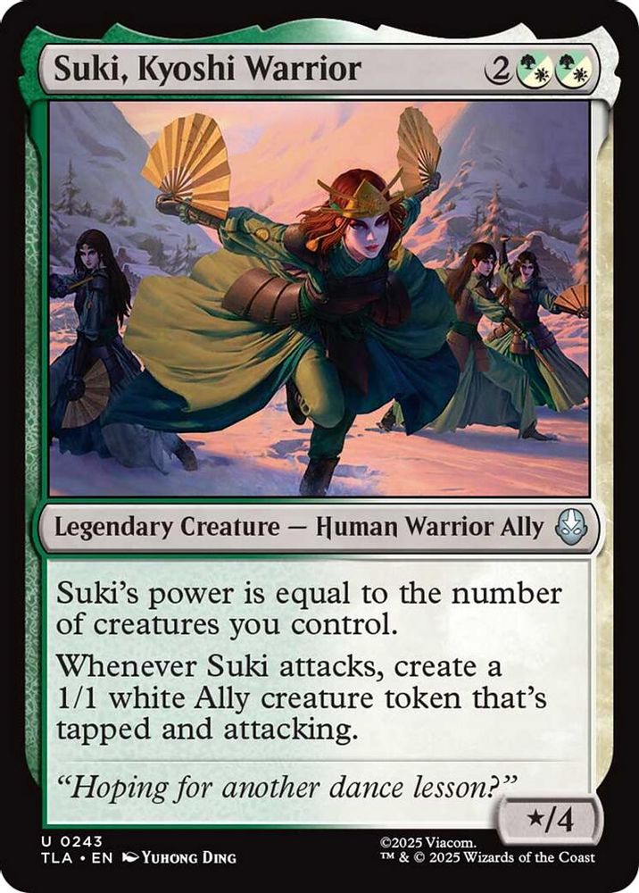 2025 Magic: The Gathering: Avatar: The Last Airbender (TLA) - Suki Kyoshi Warrior (#243, Uncommon) (, Near Mint)