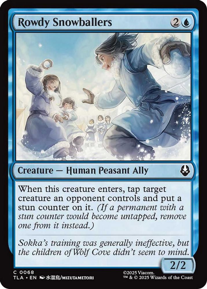 2025 Magic: The Gathering: Avatar: The Last Airbender (TLA) - Rowdy Snowballers (#68, Common)