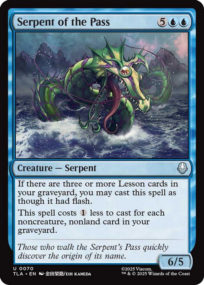 2025 Magic: The Gathering: Avatar: The Last Airbender (TLA) - Serpent of the Pass (#70, Uncommon)