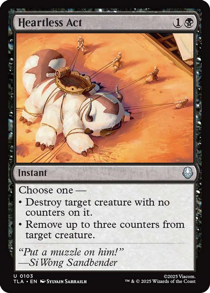 2025 Magic: The Gathering: Avatar: The Last Airbender (TLA) - Heartless Act (#103, Uncommon) (, Near Mint)